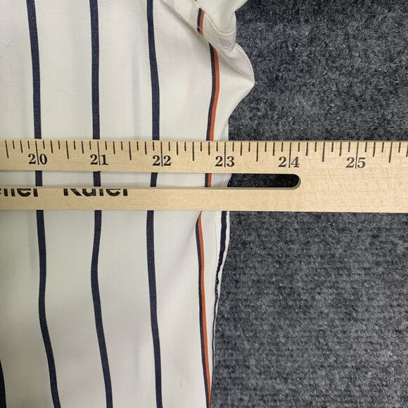 Murano Long Sleeve Slim Fit Button Up Shirt Men Size XL Striped Cotton Blend - Picture 14 of 16